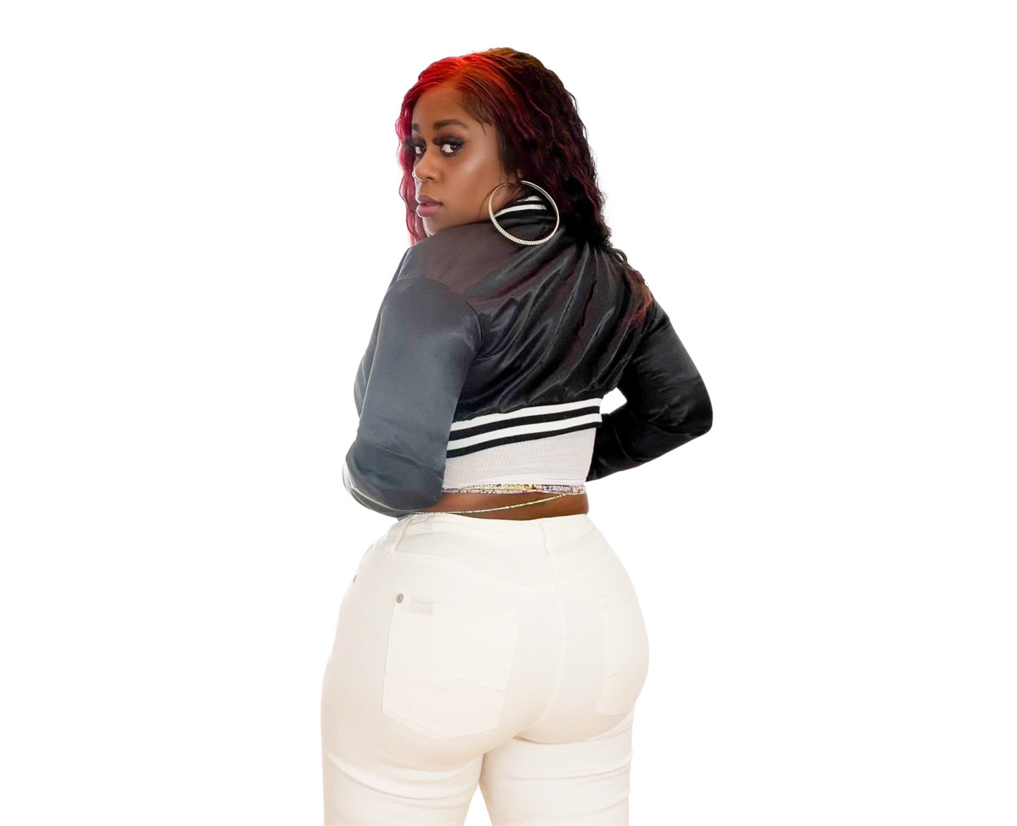 HM PINK CROPPED JACKET